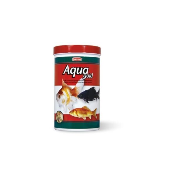 AQUA GOLD מזון פתיתים מלא לדגי זהב, קרסיוס, אאוראטוס, ולדגי מים מתוקים קרים באופן (קומט, וילטייל, ראש אריה, מור שחור וכו ')